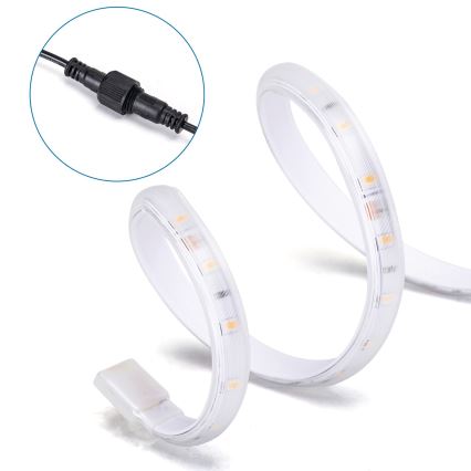 Aigostar - Fita solar LED regulável LED/20W/3,2V 20 m 2700K IP65 + comando
