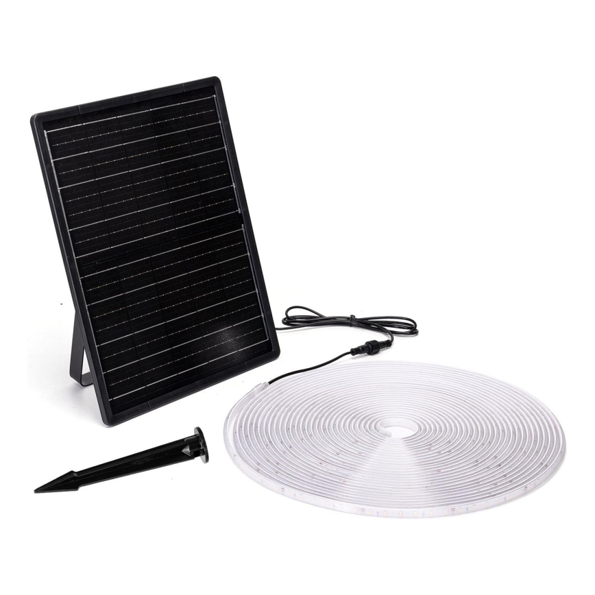 Aigostar - Fita solar LED regulável LED/20W/3,2V 20 m 6500K IP65 + comando