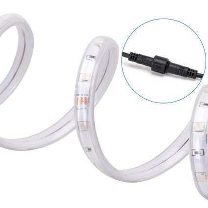 Aigostar - Fita solar LED RGB regulável LED/1,6W/3,2V 5 m IP65 + comando