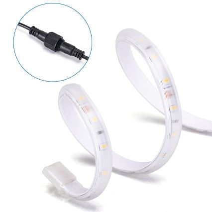 Aigostar - Fita solar LED regulável LED/20W/3,2V 20 m 6500K IP65 + comando