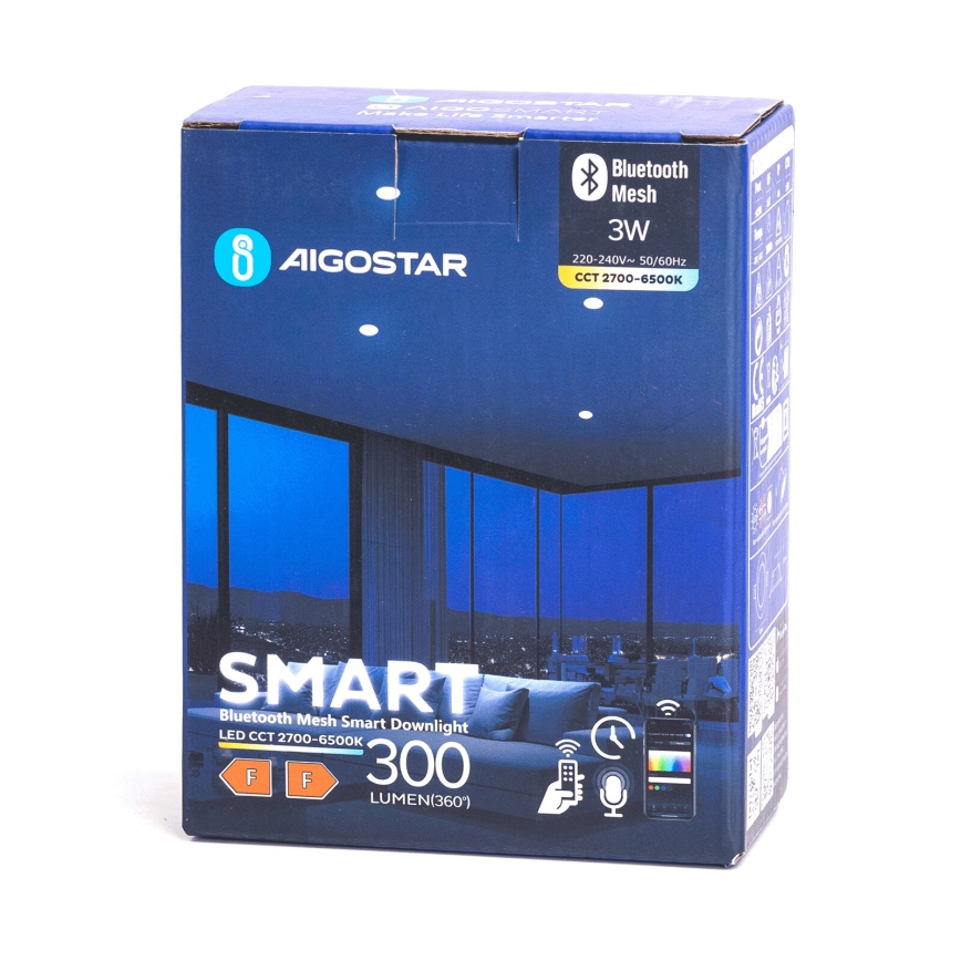 Aigostar - Foco de encastrar LED com regulação MESH/3W/230V 2700-6500K branco