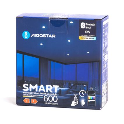 Aigostar - LED Exterior regulação foco de encastrar MESH LED/6W/230V 2700-6500K IP44 branco