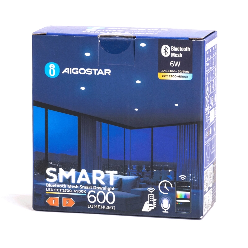 Aigostar - LED Exterior regulação foco de encastrar MESH LED/6W/230V 2700-6500K IP44 branco