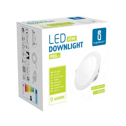 Aigostar - Foco de encastrar LED para casa de banho  LED/10W/230V 6000K IP44 diâmetro 11,5 cm branco