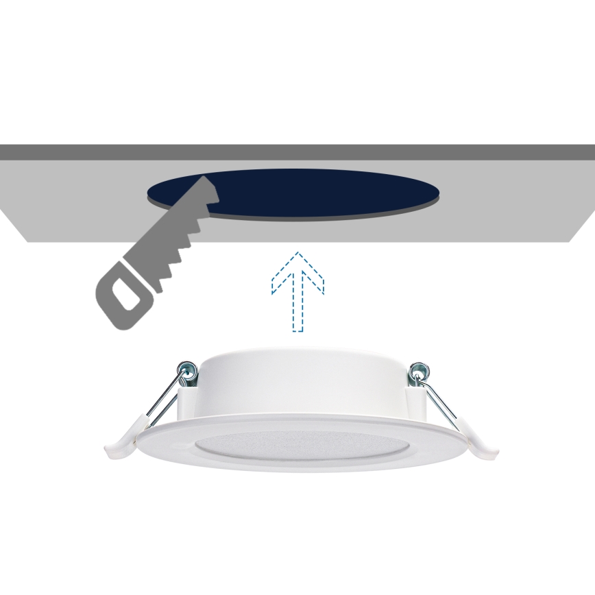 Aigostar - Foco de encastrar LED LED/4W/230V 3000K diâmetro 9,8 cm branco