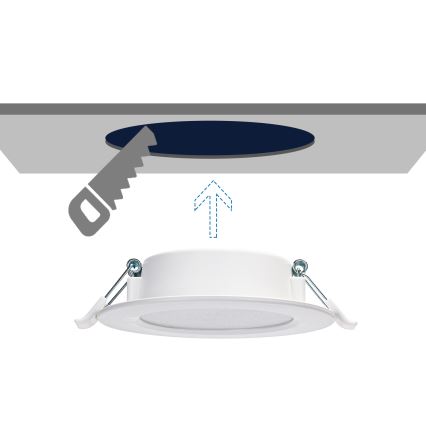 Aigostar - Foco de encastrar LED LED/4W/230V 6500K diâmetro 9,8 cm branco