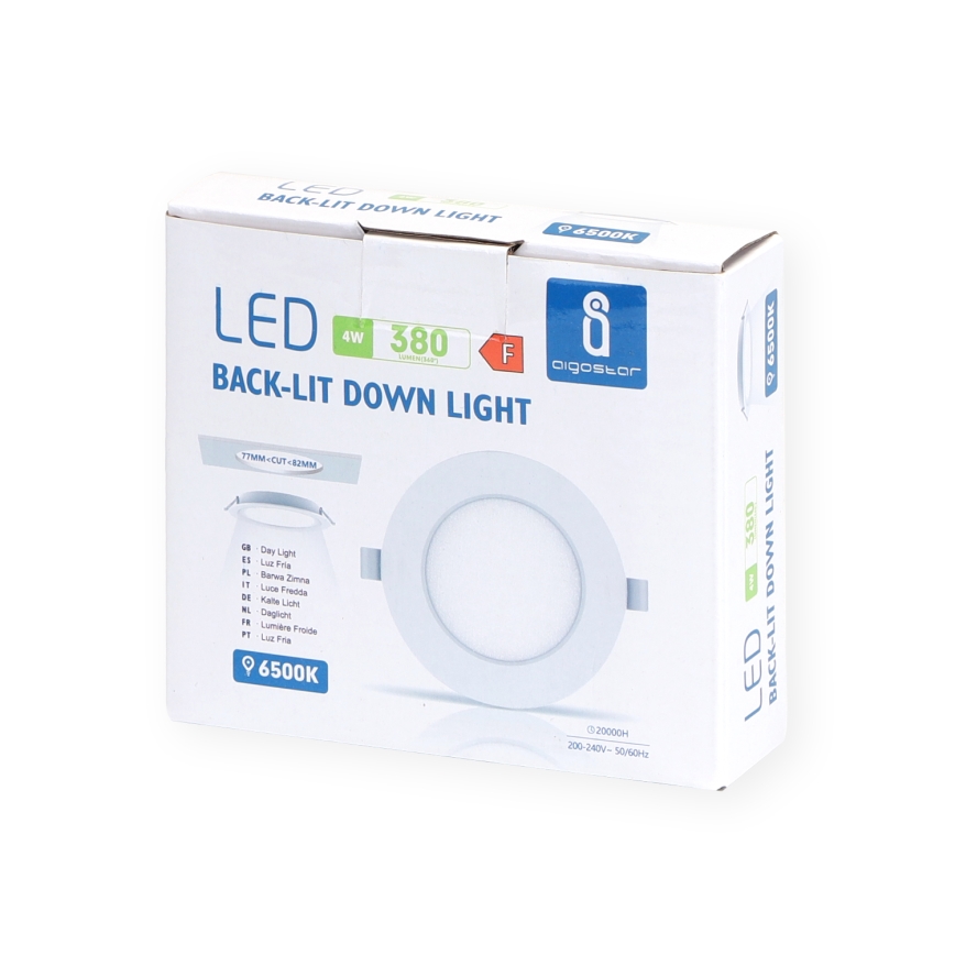 Aigostar - Foco de encastrar LED LED/4W/230V 6500K diâmetro 9,8 cm branco