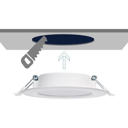 Aigostar - Foco de encastrar LED LED/9W/230V 4000K diâmetro 14,5 cm branco