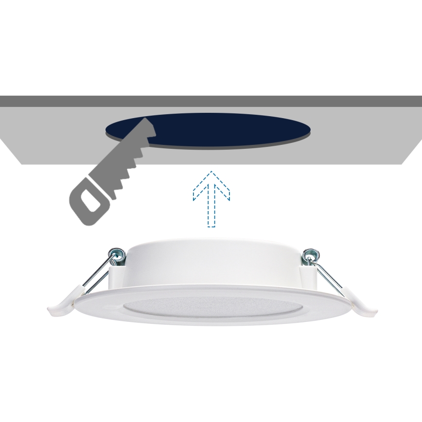 Aigostar - Foco de encastrar LED LED/9W/230V 4000K diâmetro 14,5 cm branco