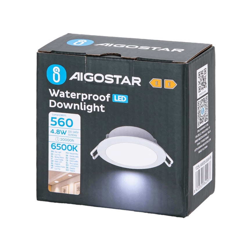 Aigostar - Foco de encastrar LED para casa de banho  LED/4,8W/230V 6500K branco IP65