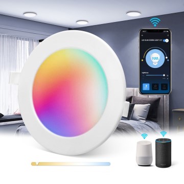 Aigostar - Foco de encastrar LED RGBW para casa de banho com regulação MESH Inteligente LED/9W/230V 2700-6500K IP44