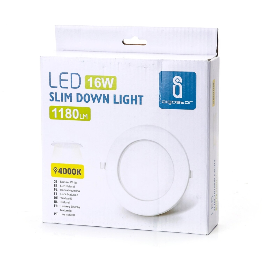 Aigostar - Foco de encastrar LED ULTRATHIN LED/16W/230V 6000K branco