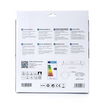 Aigostar - Foco de encastrar LED ULTRATHIN LED/18W/230V 4000K branco