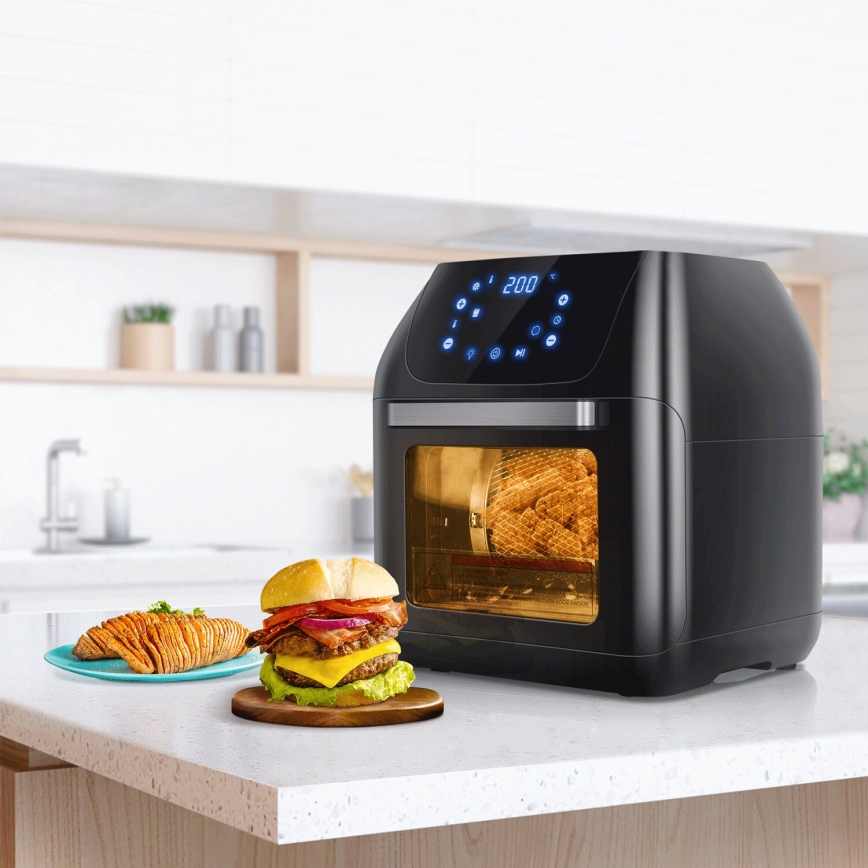 Aigostar - Forno de ar quente 1400W/230V 12l preto