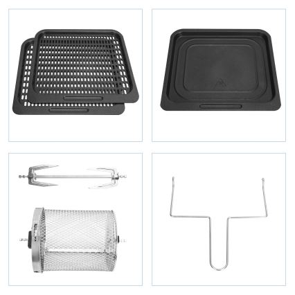 Aigostar - Forno de ar quente 1400W/230V 12l preto