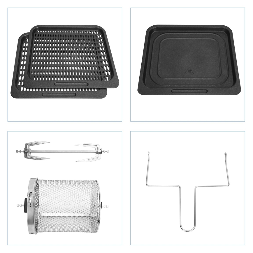 Aigostar - Forno de ar quente 1400W/230V 12l preto