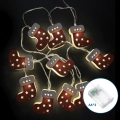 Aigostar - Guirlanda de Natal LED 10xLED/3xAA 1,5 m branco quente meias