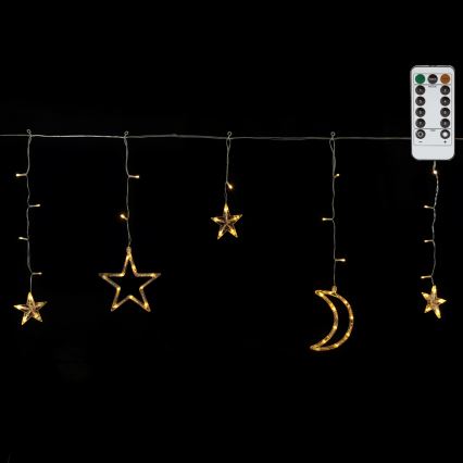 Aigostar - Cadeia de luzes LED de Natal para exterior 120xLED/6W/230V/8 funções 3x0,6m IP44 branco quente + controlo remoto
