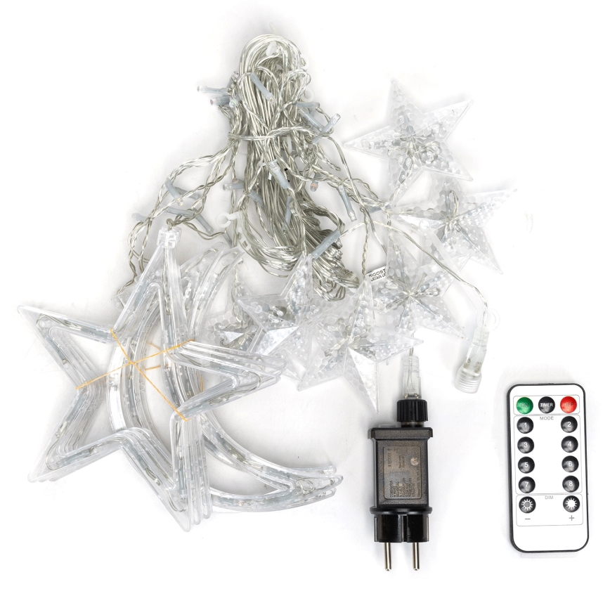 Aigostar - Cadeia de luzes LED de Natal para exterior 120xLED/6W/230V/8 funções 3x0,6m IP44 branco quente + controlo remoto