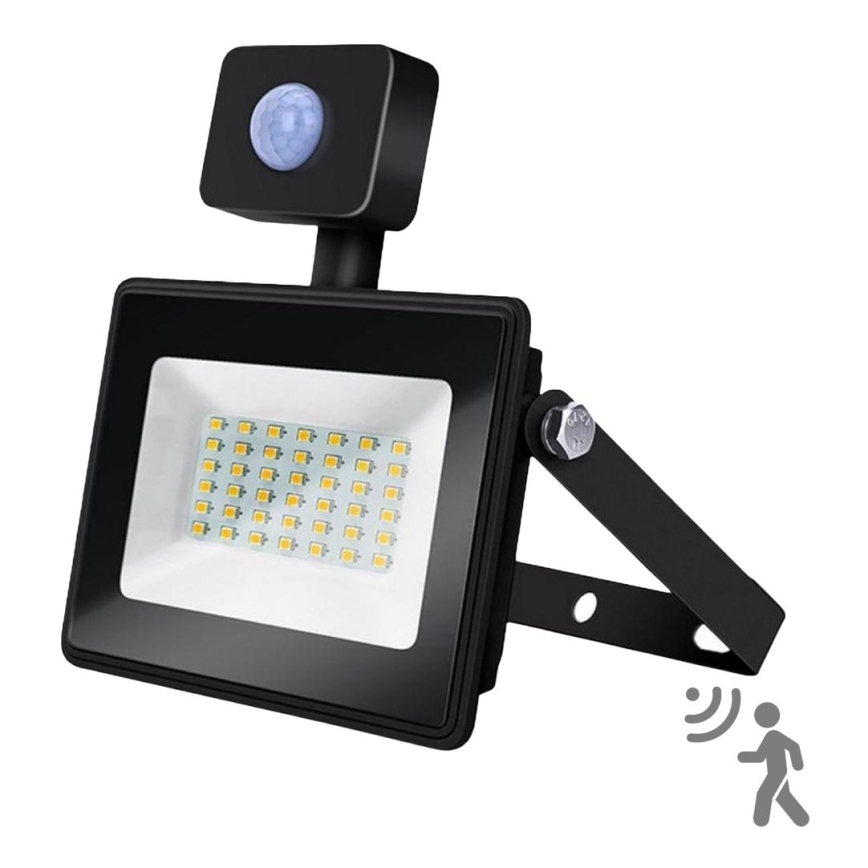 Aigostar - Holofote LED com sensor LED/50W/230V 4000K IP65 preto