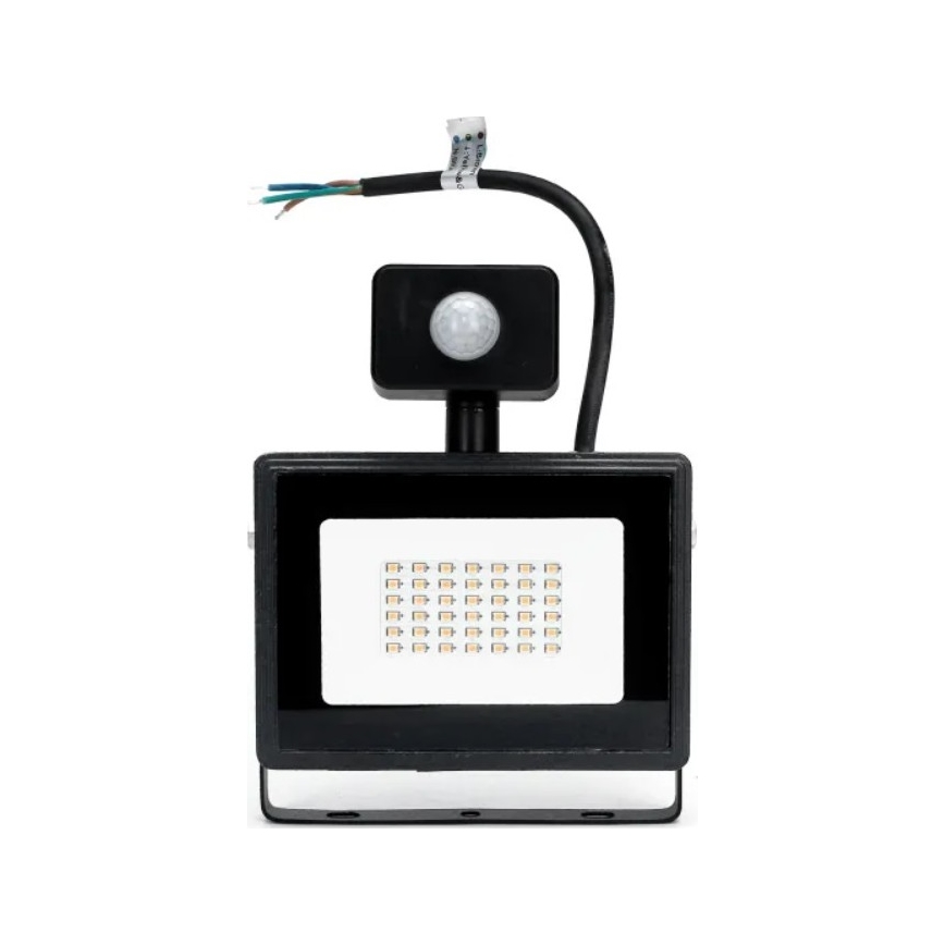 Aigostar - Holofote LED com sensor LED/50W/230V 4000K IP65 preto