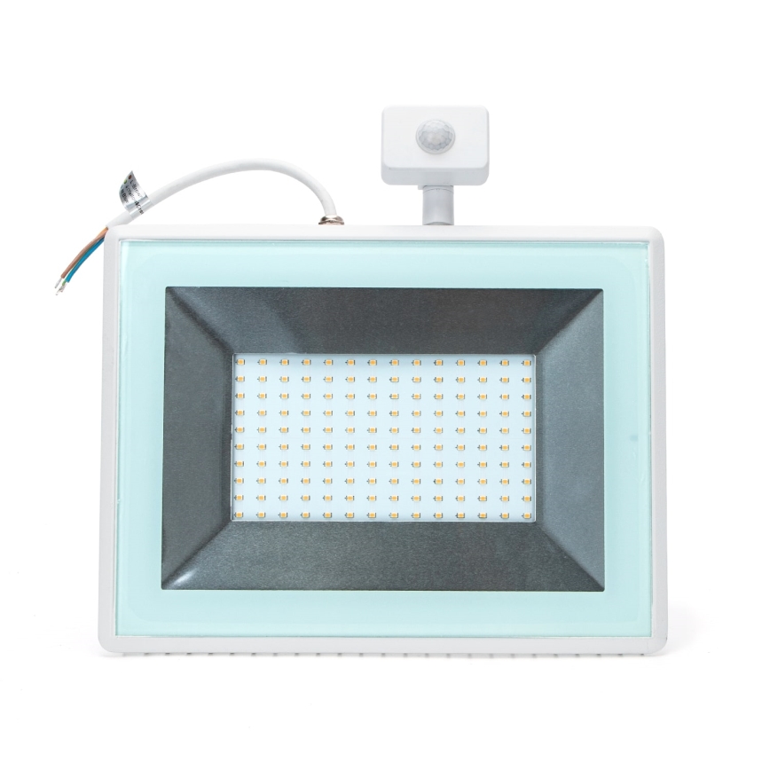 Aigostar - Holofote LED com um sensor LED/100W/230V 4000K IP65 branco