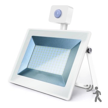 Aigostar - Holofote LED com um sensor LED/100W/230V 6400K IP65 branco