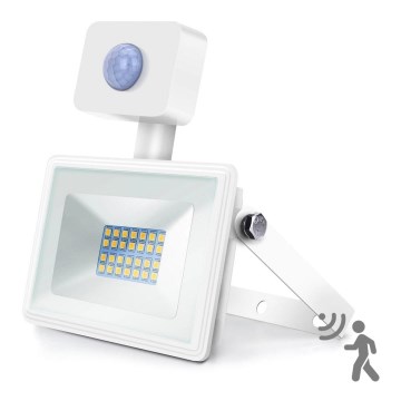 Aigostar - Holofote LED com um sensor LED/20W/230V 4000K IP65 branco