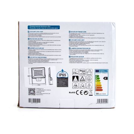 Aigostar - Holofote LED com um sensor LED/50W/230V 6400K IP65 branco