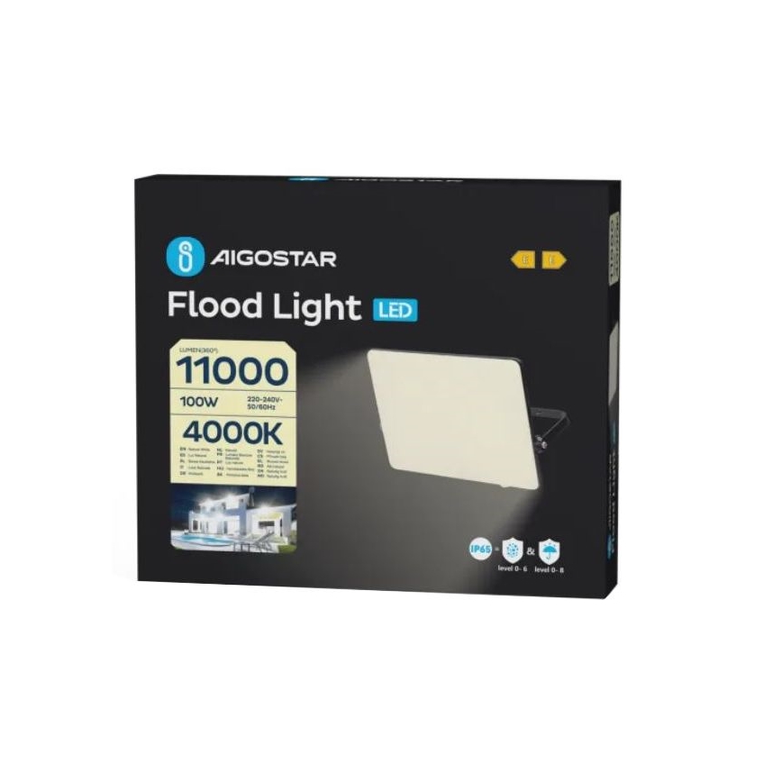 Aigostar - Holofote LED LED/100W/230V 4000K IP65 preto