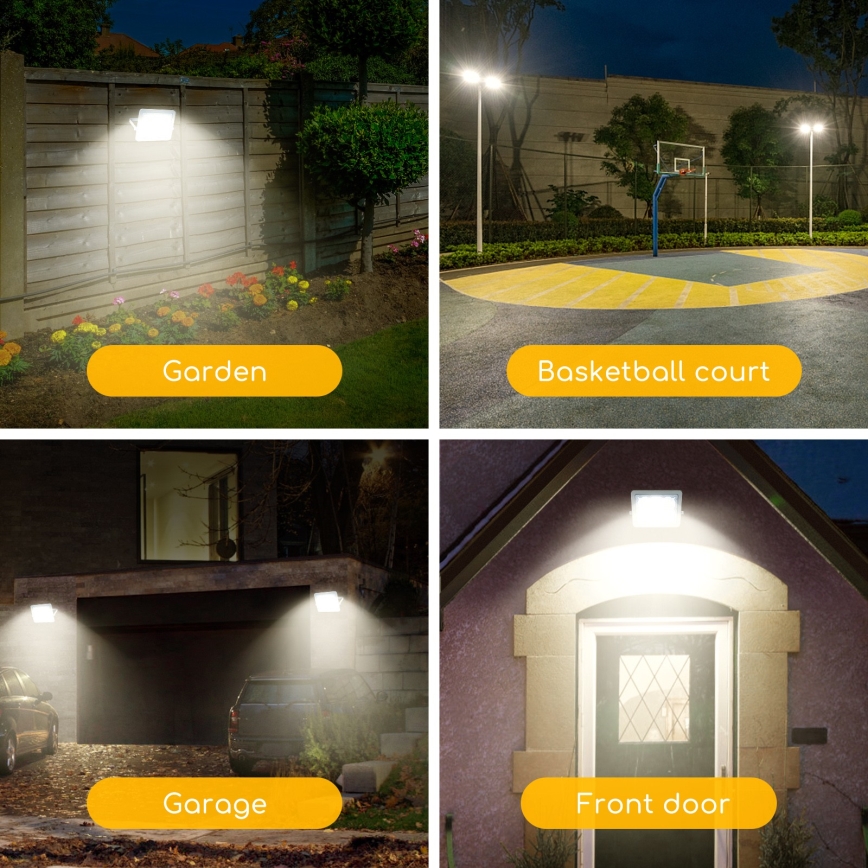Aigostar - Holofote LED LED/100W/230V cinzento 4000K IP65