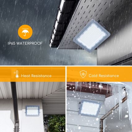 Aigostar - Holofote LED LED/100W/230V cinzento 6500K IP65