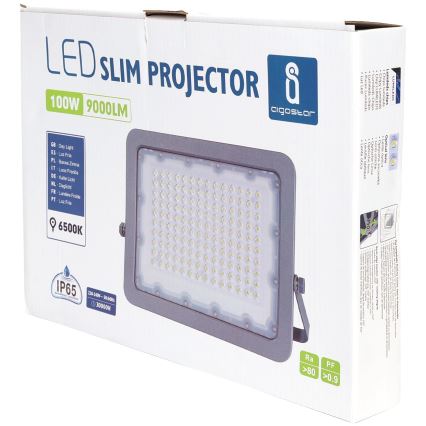 Aigostar - Holofote LED LED/100W/230V cinzento 6500K IP65