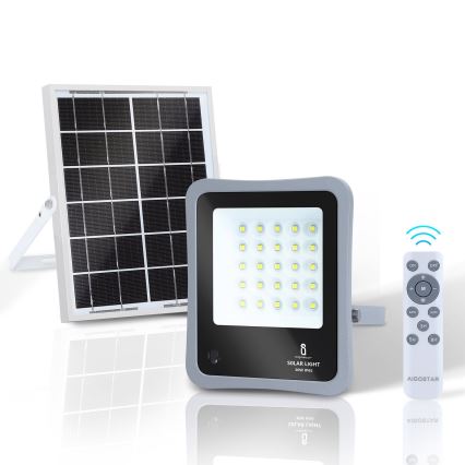 Aigostar - Holofote solar LED com regulação LED/30W/3,2V IP67 + CR