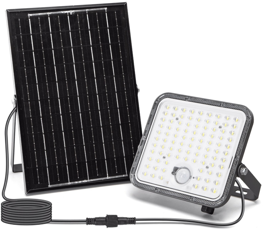 Aigostar - Holofote solar LED regulável com sensor LED/120W/3,4V IP66 + comando