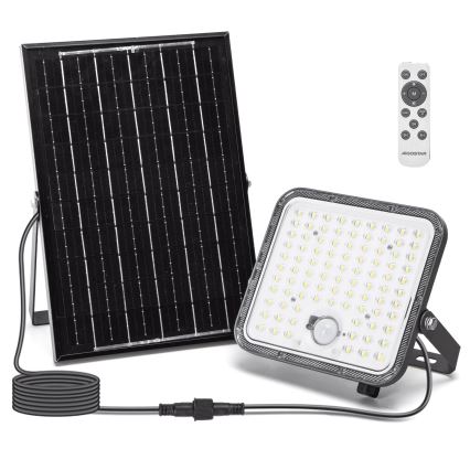 Aigostar - Holofote solar LED regulável com sensor LED/120W/3,4V IP66 + comando
