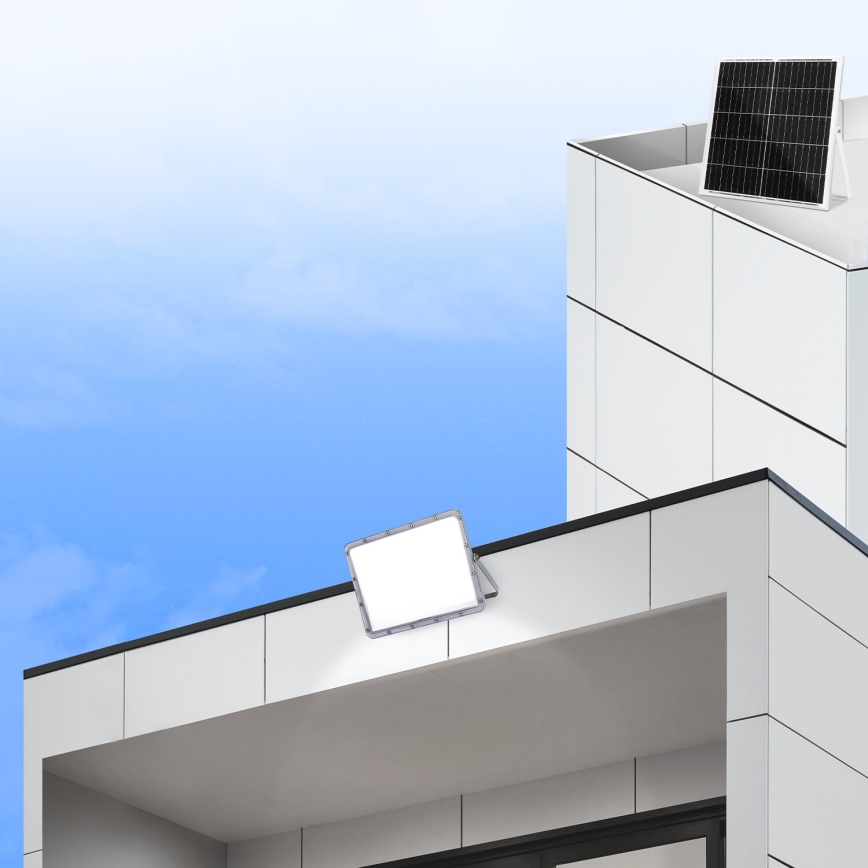 Aigostar - Holofote solar LED regulável LED/200W/3,2V IP65 20000 mAh + comando
