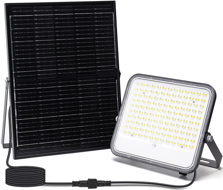 Aigostar - Holofote solar LED regulável LED/200W/3,4V IP66 + comando