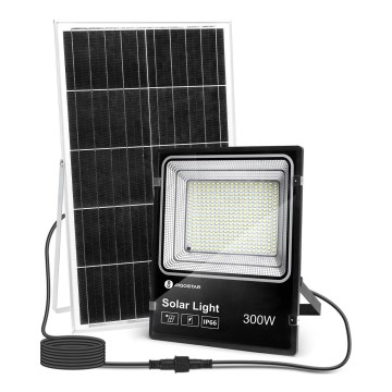 Aigostar - Holofote solar LED regulável LED/300W/3,2V IP66 + comando