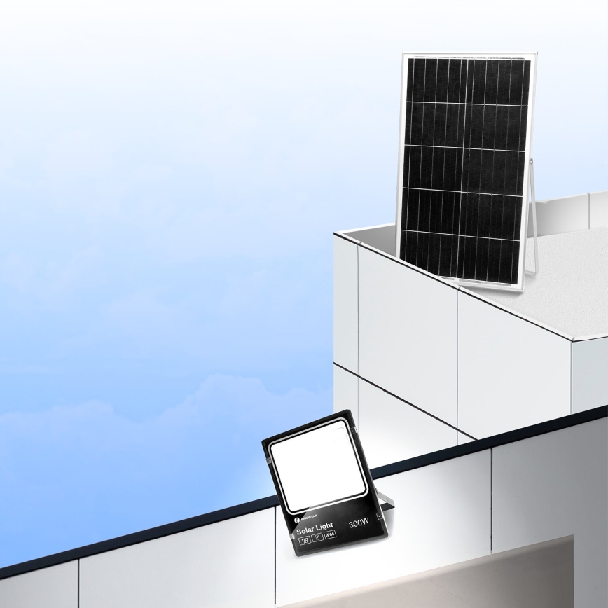 Aigostar - Holofote solar LED regulável LED/300W/3,2V IP66 + comando