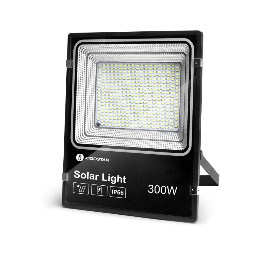 Aigostar - Holofote solar LED regulável LED/300W/3,2V IP66 + comando