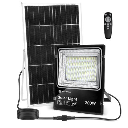 Aigostar - Holofote solar LED regulável LED/300W/3,2V IP66 + comando