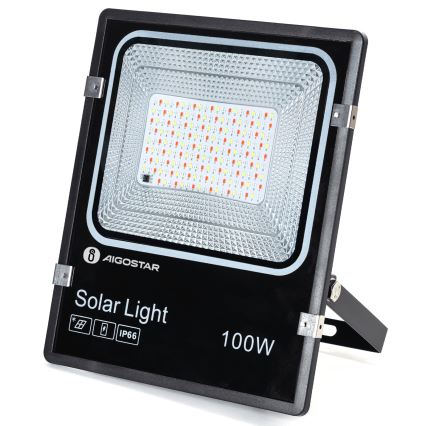 Aigostar - Holofote solar LED RGB regulável LED/100W/3,2V IP66 + comando