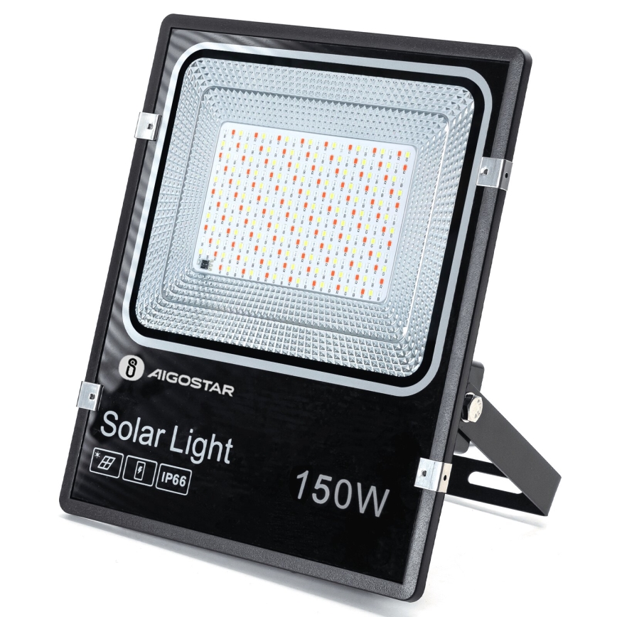 Aigostar - Holofote solar LED RGB regulável LED/150W/3,2V IP66 + comando