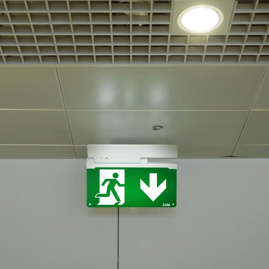 Aigostar - Iluminação de emergência LED EMERGENCY EXIT LED/3,6W/230V 6500K 500mAh