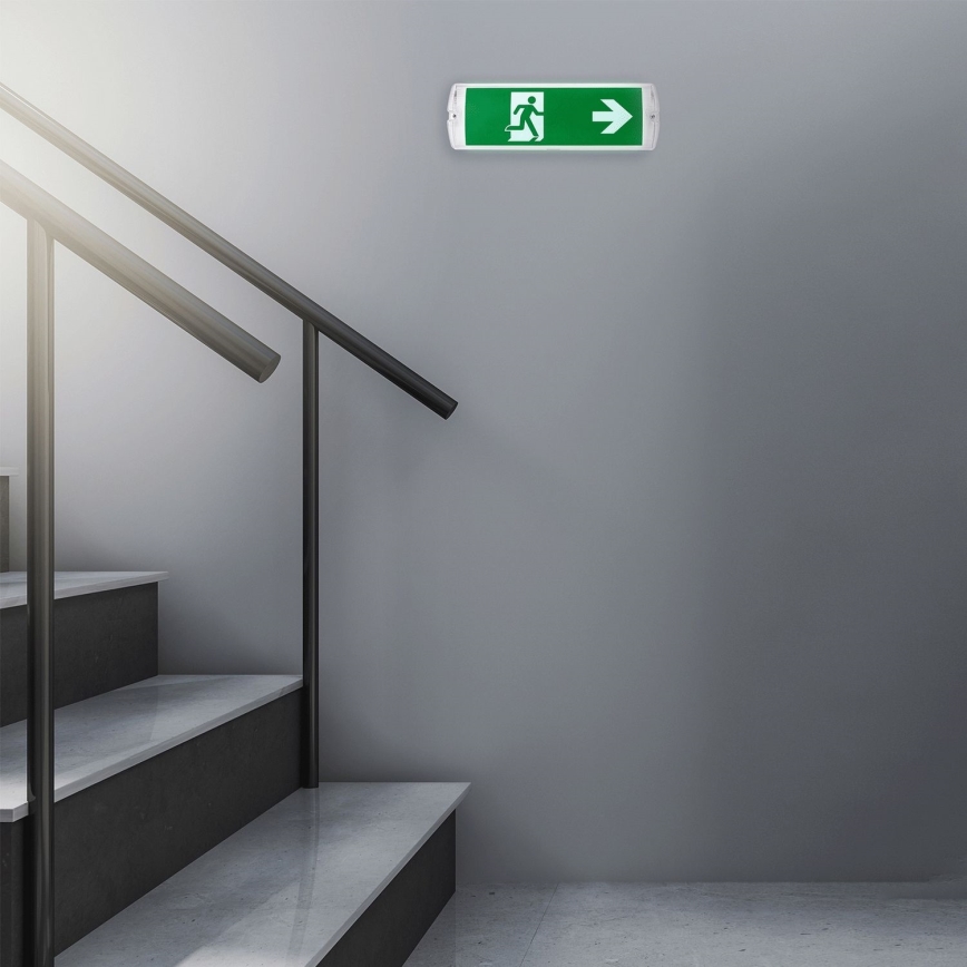 Aigostar - Iluminação de emergência LED EMERGENCY EXIT LED/4W/230V IP65 6500K 600mAh