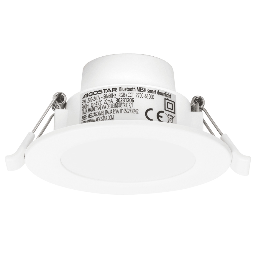 Aigostar - Foco de encastrar LED RGBW  para casa de banho com regulação MESH Inteligente LED/3W/230V 2700-6500K IP44