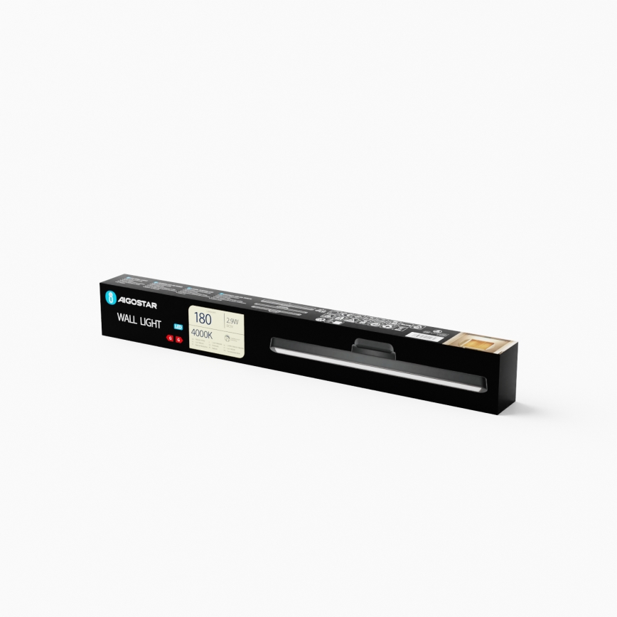 Aigostar - Iluminação de espelho LED com regulação LED/2,9W/5V 2000 mAh