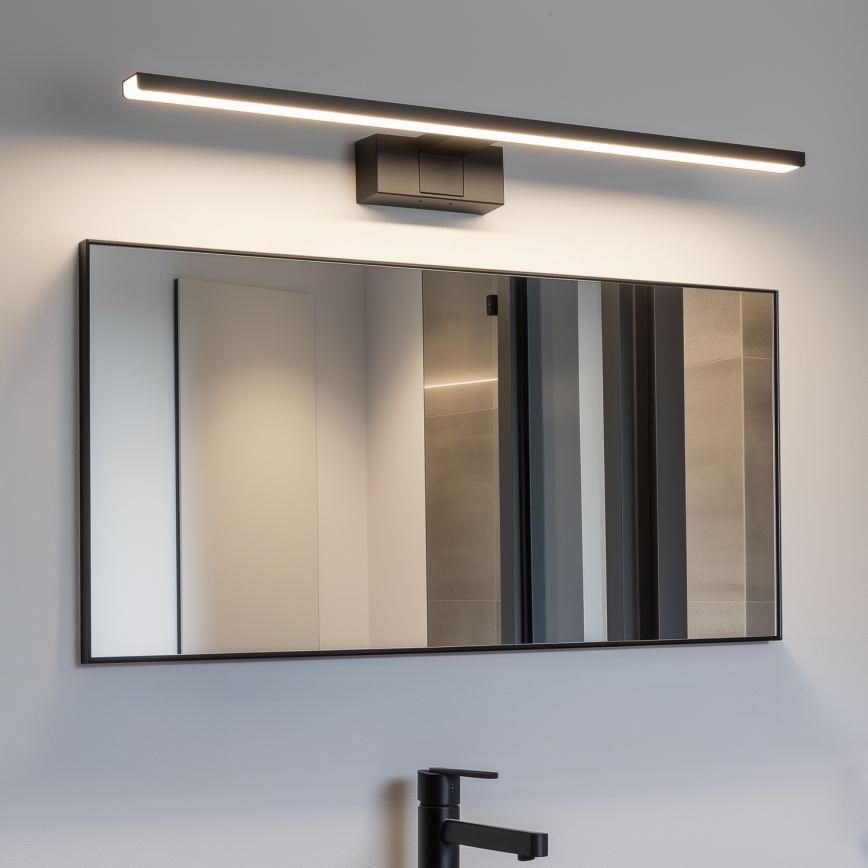 Aigostar - Iluminação de espelho para casa de banho LED LED/12W/230V 4000K 60 cm IP44 preto