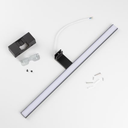 Aigostar - Iluminação de espelho para casa de banho LED LED/12W/230V 4000K 60 cm IP44 preto